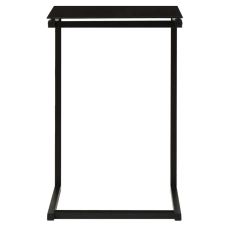 vidaXL Fekete edzett üveg kisasztal 40 x 40 x 60 cm bútor