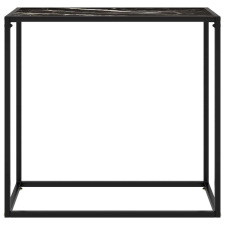 vidaXL Fekete edzett üveg tálalóasztal 80 x 35 x 75 cm bútor