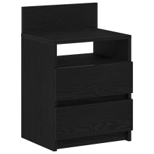 vidaXL fekete éjjeliszekrény 2 fiókkal 40x33x60 cm (858562) bútor
