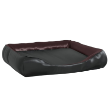 vidaXL fekete és barna műbőr kutyaágy 105x80x25 cm (171242) szállítóbox, fekhely kutyáknak