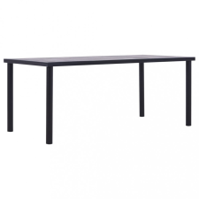 vidaXL fekete és betonszürke MDF étkezőasztal 200 x 100 x 75 cm bútor