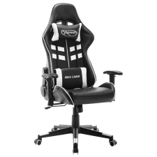 vidaXL fekete és fehér műbőr gamer szék forgószék