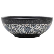 vidaXL fekete és kék kerámia kerek asztali mosdó Φ41 x 14 cm (155063) szaniter