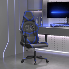 vidaXL fekete és kék műbőr masszázsjátékszék forgószék