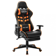vidaXL Fekete és narancssárga műbőr gamer szék lábtámasszal forgószék
