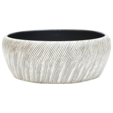 vidaXL fekete és szürke kerámia kerek asztali mosdó Φ41 x 14 cm (155061) szaniter