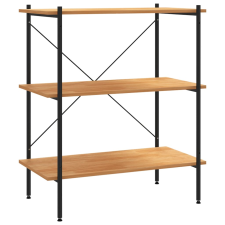 vidaXL fekete és tölgyfa 3 szintes polcrendszer 80x40x92 cm (336340) bútor