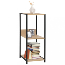 vidaXL fekete és tölgyszínű forgácslap könyvespolc 33,5x39,6x79,7 cm bútor