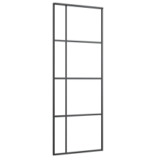 vidaXL fekete ESG üveg és alumínium tolóajtó 76x205 cm (151678) nyílászáró