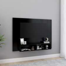 vidaXL fekete fali forgácslap TV-szekrény 120 x 23,5 x 90 cm bútor