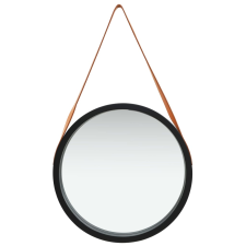 vidaXL fekete fali tükör pánttal 50 cm (320367) bútor