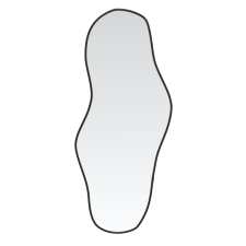 vidaXL fekete falitükör 100x45 cm (348268) bútor