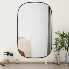 vidaXL fekete falitükör 80x50 cm bútor