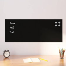 vidaXL fekete falra szerelhető edzett üveg mágnestábla 100 x 40 cm mágnestábla