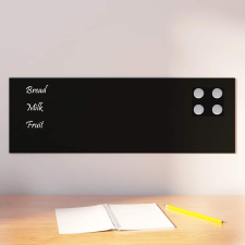 vidaXL fekete falra szerelhető edzett üveg mágnestábla 60x20 cm mágnestábla