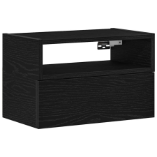 vidaXL fekete falra szerelhető éjjeliszekrény 45 x 26 x 28,5 cm (858598) bútor