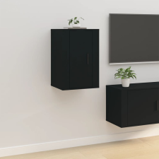 vidaXL fekete falra szerelhető TV-szekrény 40 x 34,5 x 60 cm bútor