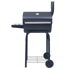 vidaXL fekete faszén tüzelésű grillsütő alsó polccal (46649) grillsütő