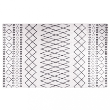 vidaXL Fekete-fehér mosható csúszásgátló szőnyeg 120 x 170 cm lakástextília