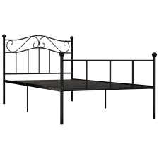 vidaXL fekete fém ágykeret 100 x 200 cm (284524) ágy és ágykellék