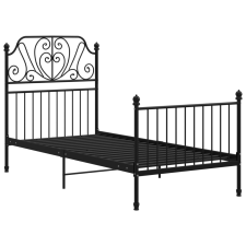 vidaXL fekete fém ágykeret 100 x 200 cm (324844) ágy és ágykellék