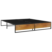 vidaXL fekete fém ágykeret 200 x 200 cm (324819) ágy és ágykellék