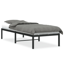 vidaXL fekete fém ágykeret 75 x 190 cm (373645) ágy és ágykellék