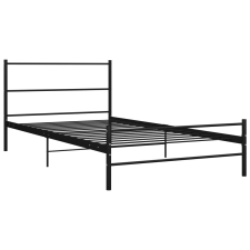 vidaXL fekete fém ágykeret 90 x 200 cm (286496) ágy és ágykellék