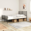 vidaXL fekete fém ágykeret fej- és lábtámlával 120 x 190 cm