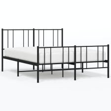 vidaXL fekete fém ágykeret fej- és lábtámlával 120 x 200 cm (352496) ágy és ágykellék