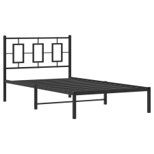 vidaXL fekete fém ágykeret fejtámlával 100 x 190 cm (374235) ágy és ágykellék
