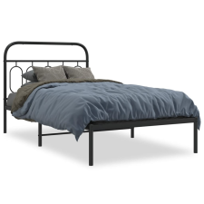 vidaXL fekete fém ágykeret fejtámlával 107 x 203 cm ágy és ágykellék