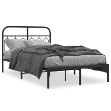 vidaXL fekete fém ágykeret fejtámlával 120 x 190 cm ágy és ágykellék