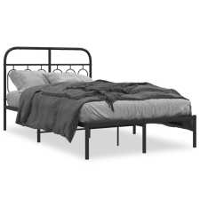 vidaXL fekete fém ágykeret fejtámlával 120 x 200 cm ágy és ágykellék