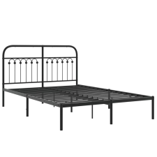 vidaXL fekete fém ágykeret fejtámlával 135 x 190 cm ágy és ágykellék