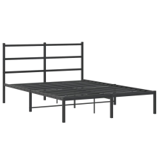 vidaXL fekete fém ágykeret fejtámlával 135 x 190 cm (355364) ágy és ágykellék