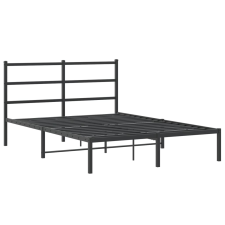 vidaXL fekete fém ágykeret fejtámlával 140 x 190 cm (355365) ágy és ágykellék
