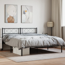 vidaXL fekete fém ágykeret fejtámlával 140 x 200 cm ágy és ágykellék