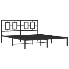 vidaXL fekete fém ágykeret fejtámlával 150 x 200 cm (374243) ágy és ágykellék