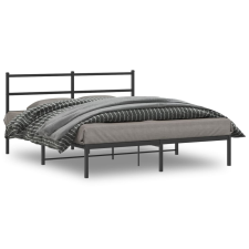 vidaXL fekete fém ágykeret fejtámlával 160 x 200 cm ágy és ágykellék