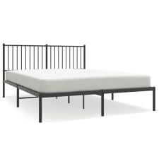 vidaXL fekete fém ágykeret fejtámlával 160 x 200 cm (350867) ágy és ágykellék