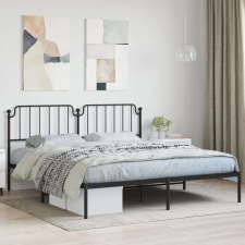 vidaXL fekete fém ágykeret fejtámlával 180 x 200 cm ágy és ágykellék
