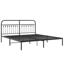 vidaXL fekete fém ágykeret fejtámlával 183 x 203 cm ágy és ágykellék