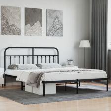 vidaXL fekete fém ágykeret fejtámlával 183 x 213 cm ágy és ágykellék