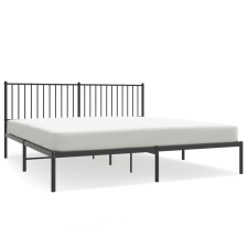vidaXL fekete fém ágykeret fejtámlával 183 x 213 cm (350869) ágy és ágykellék