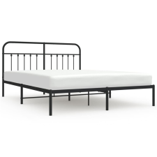 vidaXL fekete fém ágykeret fejtámlával 183 x 213 cm (352583) ágy és ágykellék