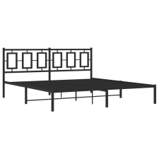 vidaXL fekete fém ágykeret fejtámlával 183 x 213 cm (374246) ágy és ágykellék