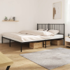 vidaXL fekete fém ágykeret fejtámlával 193 x 203 cm