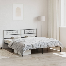 vidaXL fekete fém ágykeret fejtámlával 193 x 203 cm ágy és ágykellék