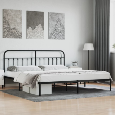 vidaXL fekete fém ágykeret fejtámlával 193 x 203 cm ágy és ágykellék